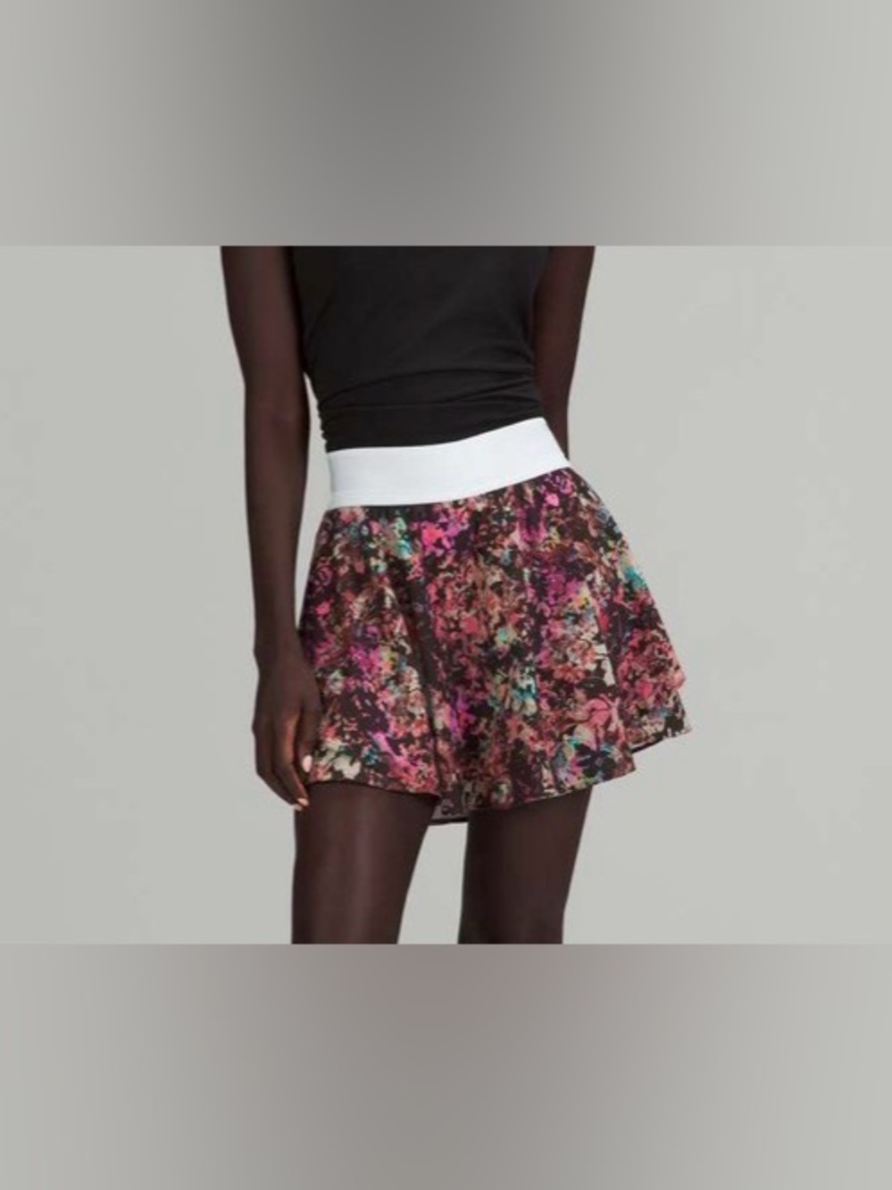 Lululemon Court Rival High-Rise Skirt *Long Stencil Blossom Red Multi